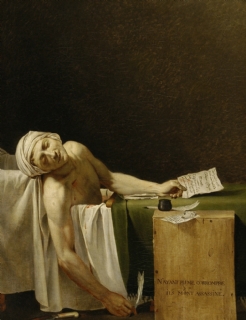 הציור ״ מותו של מארה ״ ( LE MORT DE MARAT )