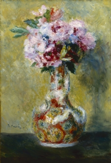 'צרור ורדים באגרטל' ציור של פייר אוגוסט רנואר
