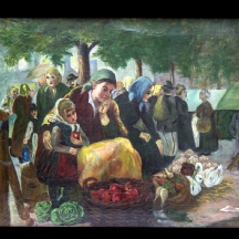 'נשים בשוק' - ציור אירופאי ישן