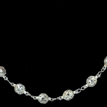 שרשרת כסף ישנה עשויה חרוזי פיליגראן