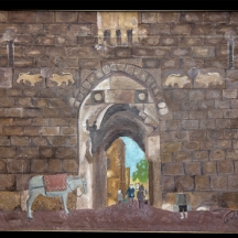 'שער האריות בירושלים' - ציור ישן