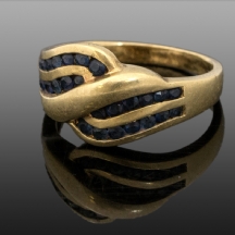 טבעת זהב ישנה משובצת ספירים