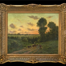 'נוף כפרי' - ציור אירופאי עתיק