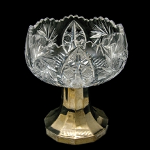 כלי צ'כי ישן, עשוי קריסטל וכסף