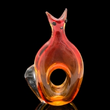 אגרטל זכוכית אמנותי ישן