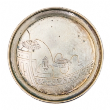 צלוחית כסף רוסית עתיקה