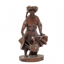 קישוט בורמזי ישן מעץ