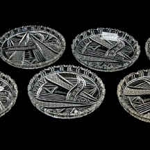 סט של שש צלוחיות קריסטל ישנות (X6)