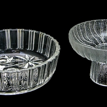 לוט של 2 כלי זכוכית ישנים