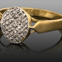 טבעת זהב משובצת יהלומים