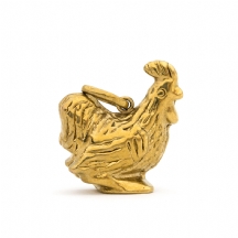 תליון זהב מעוצב בדמות תרנגול