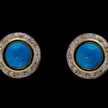 זוג עגילי טורקיז