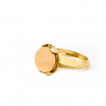 טבעת זהב משובצת ציטרין