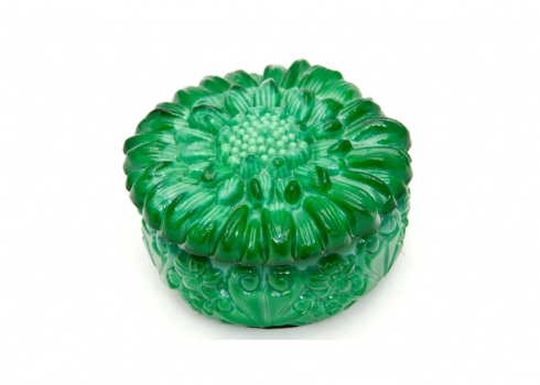 קופסה עשויה זכוכית מלכיט (Malachite Glass)