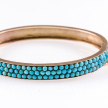 צמיד זהב עתיק משובץ אבני טורקיז