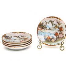 סט ספלי חרסינה יפנים ('קוטאני')