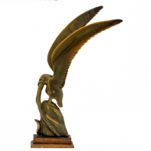 פסלון בדמות ציפור עשוי קרן חיה