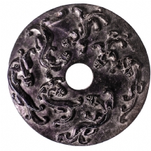 דיסק סיני עשוי אבן מגולפת (Chinese Archaic Jade Bi Disc)