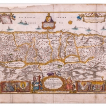 מפה עתיקה של ארץ ישראל ('THE LAND OF PROMISE')