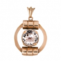 תליון זהב משובץ קריסטל