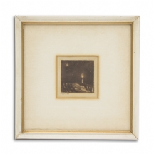 יוסף בודקו - 'נר בחשיכה' - הדפס ישן