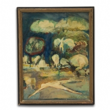 'עירום נשי וכלב ביער'