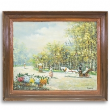 'טיול קייצי' - ציור אירופאי ישן