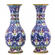 זוג כדי קלואזונה (Cloisonné) סינים X2