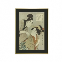 הדפס ישן מצולם על משי