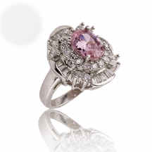 טבעת כסף משובצת אבני חן