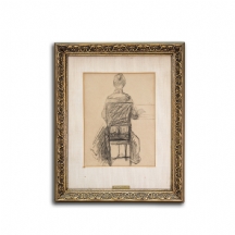 יוזף ישראלס - 'גבר יושב' (הפריט יצא מהמכירה)