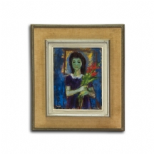 אליהו סיגרד - 'נערה וגלדיולות אדומות'