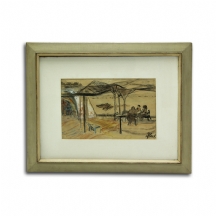 'בחוף הים' - חתום: 'בק / A. Beck'