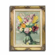 'פרחים באגרטל' - ציור ישן