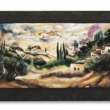 'נוף', הדפס על עץ