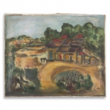 'בתים בכפר' - שמן על בד