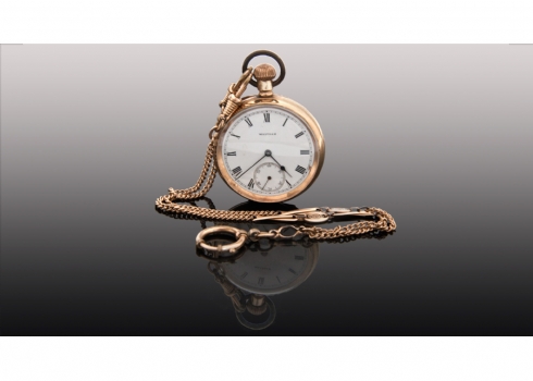 שעון כיס עתיק, מתוצרת 'WALTHAM' ארה"ב   (653)