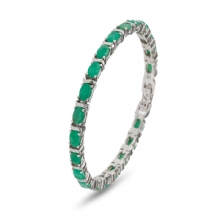 צמיד כסף משובץ אבני אמרלד