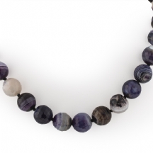 שרשרת חרוזי אגת בגווני כחול