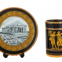 לוט של 2 פריטי קרמיקה יוונים