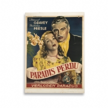 כרזה מקורית ישנה של הסרט הבלגי 'PARADIS PERDU'
