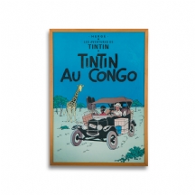 כרזה צרפתית ישנה של סדרת הילדים 'הרפתקאותיו של טינטין'
