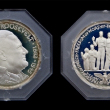 מדליית כסף 'The Franklin D. Roosevelt Coin Medal',