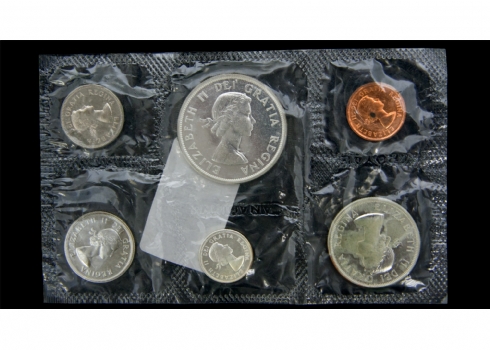 לוט של 6 סטים ארוזים של מטבעות קנדיים עשויים כסף  (X6)