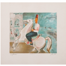 נחום גוטמן - 'פרש על סוס לבן', הדפס
