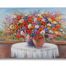נורית גרנות - 'כד פרחים על שולחן'