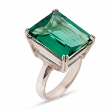 טבעת כסף משובצת אמטיסט ירוק