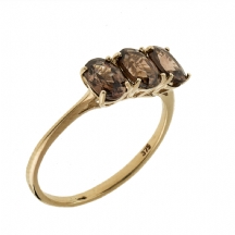 טבעת זהב משובצת זרקון טבעי