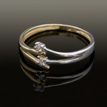 טבעת זהב משובצת יהלומים   (1628)