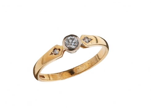 מציאה אמיתית - טבעת זהב איכותית משובצת יהלומים